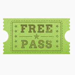 矢量绿色门票入场券演唱会