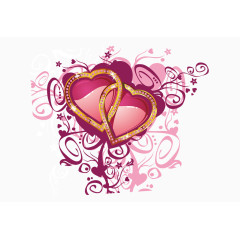 情人节钻石桃心矢量素材