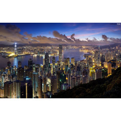 夜色中的维多利亚背景图片