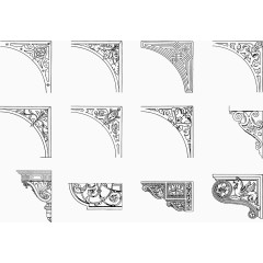 复古中式花边纹理