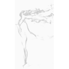 银色烟雾装饰免扣元素