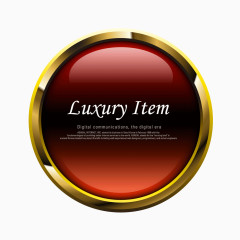 红黑渐变金色质感图形