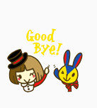 魔术女孩与兔子卡通表情包