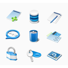 蓝色商务PNG图标