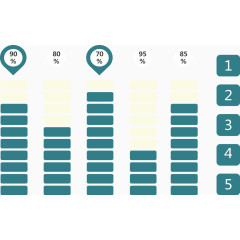 商务扁平能量柱图
