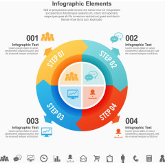 PPT环形素材图表