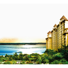 地产海景房郊外风景