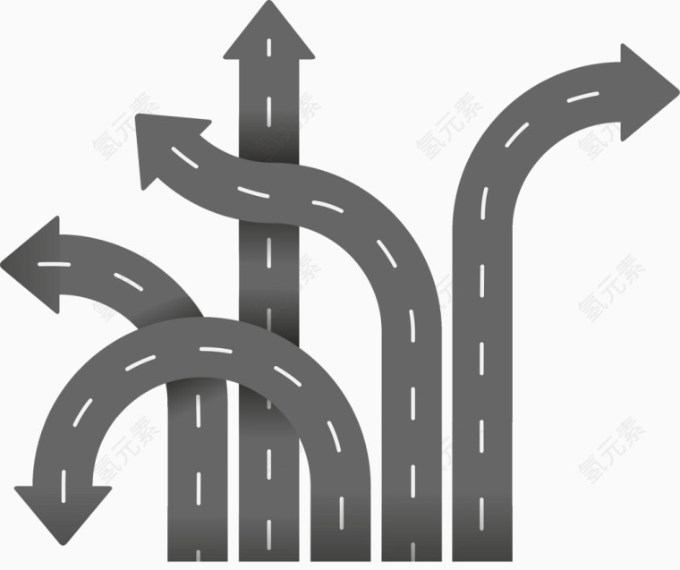 简洁商务公路箭头