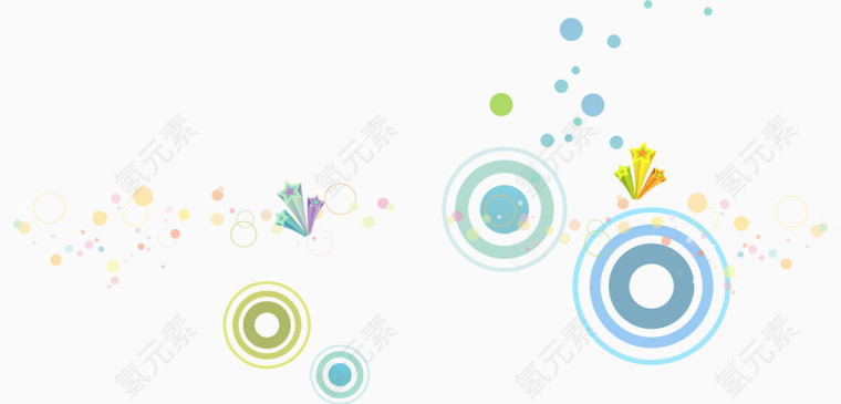 彩色海报圆圈装饰