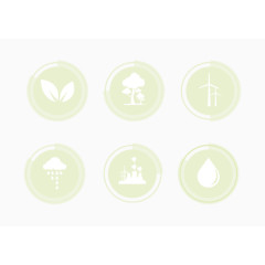 矢量环保图标绿色