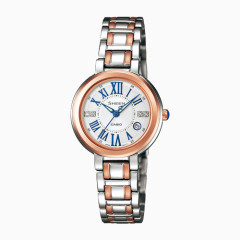 CASIO卡西欧手表女士石英腕表时尚商务钢带皮带女表