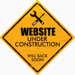 矢量施工广告牌