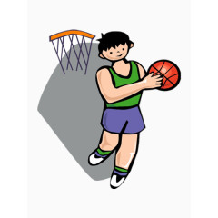 打篮球的帅气小伙子