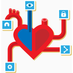 矢量心脏创意图