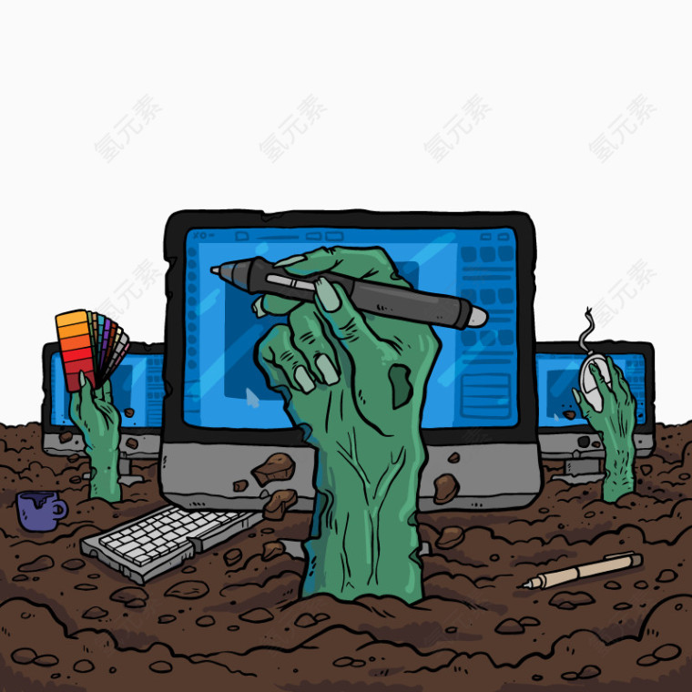 矢量僵尸的手