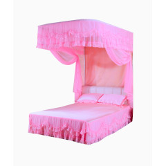 粉色梦幻蕾丝蚊帐