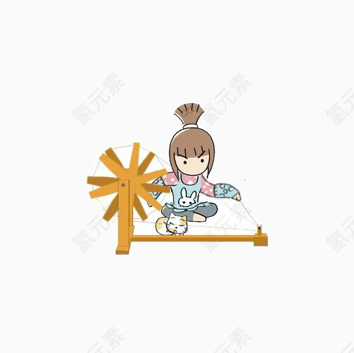 纺线女孩