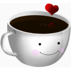 可爱的咖啡杯图标
