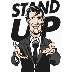 矢量演讲的男人