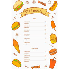 美味食物边框节日菜单