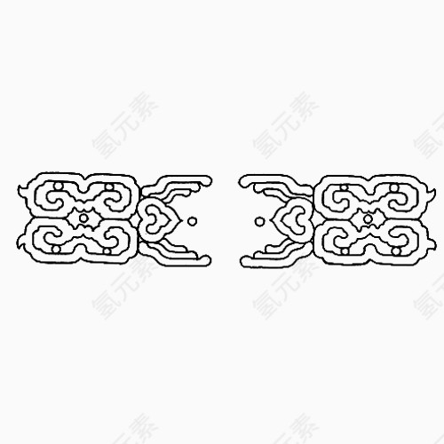 古典卷草纹矢量图