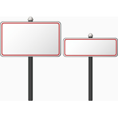 矢量手绘警示牌