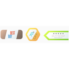 纯色简约风格淘宝标签合集