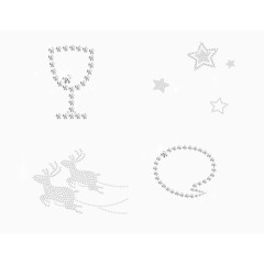 矢量装饰白色水晶花纹素材