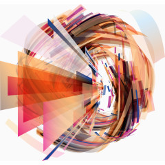 放射性线条绕圈矢量