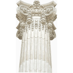 矢量手绘精美罗马柱