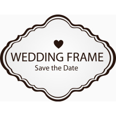 矢量婚礼邀请函花边边框素材