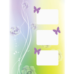 浪漫相册照片边框模板元素