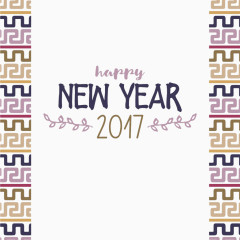 2017新年贺卡矢量素材