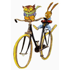 自行车上的猫头鹰