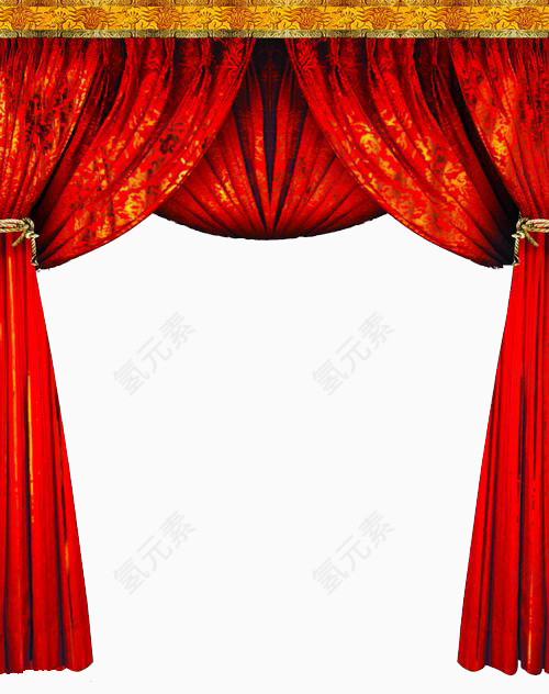 红色舞台晚会幕布