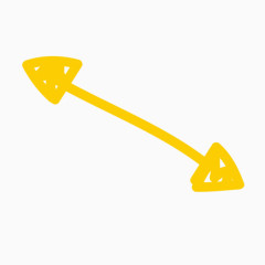 漂浮素材 不规则 箭头 铅笔画 可爱元素 卡通 几何