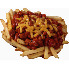 番茄肉块和薯条