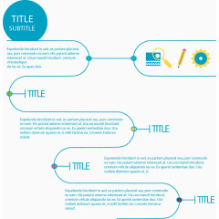 蓝色简约商务流程图