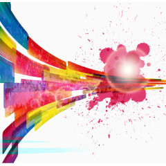 科技炫彩长方形3D图