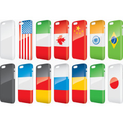 矢量图国旗手机壳