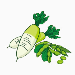 萝卜与豆角图案