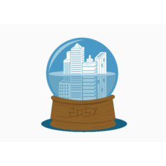 蓝色许愿瓶免抠素材