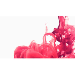 红色创意烟雾ppt模板