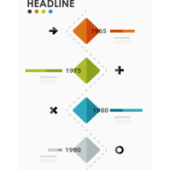 矢量PPT线条图表