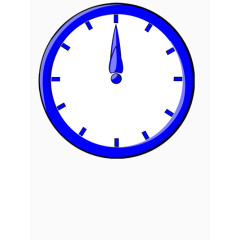蓝色简洁挂钟