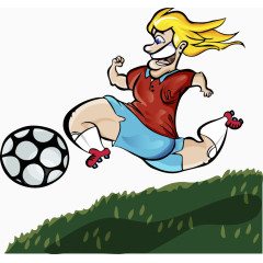 足球小子矢量素材