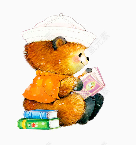 看书的小熊