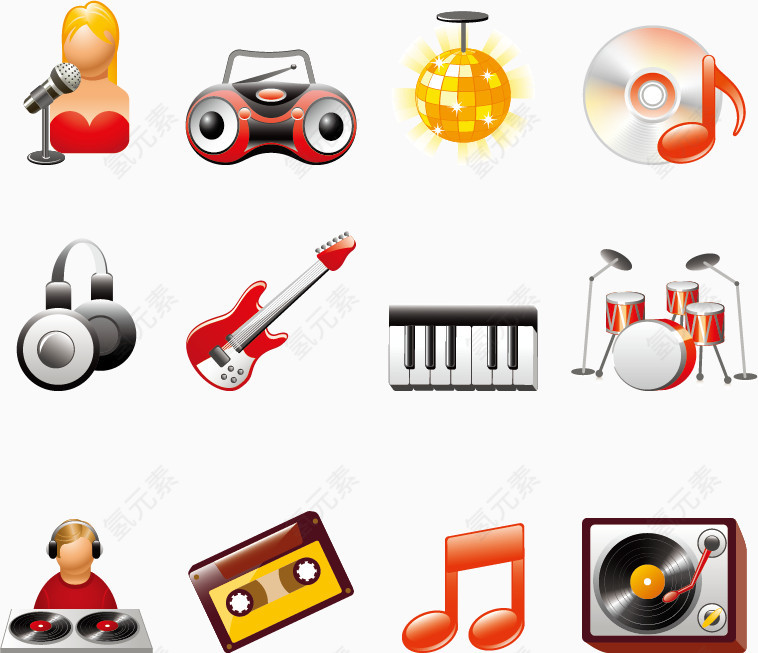 音乐素材矢量图