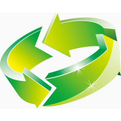 矢量绿色环保转圈