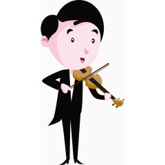 拉小提琴的小男孩